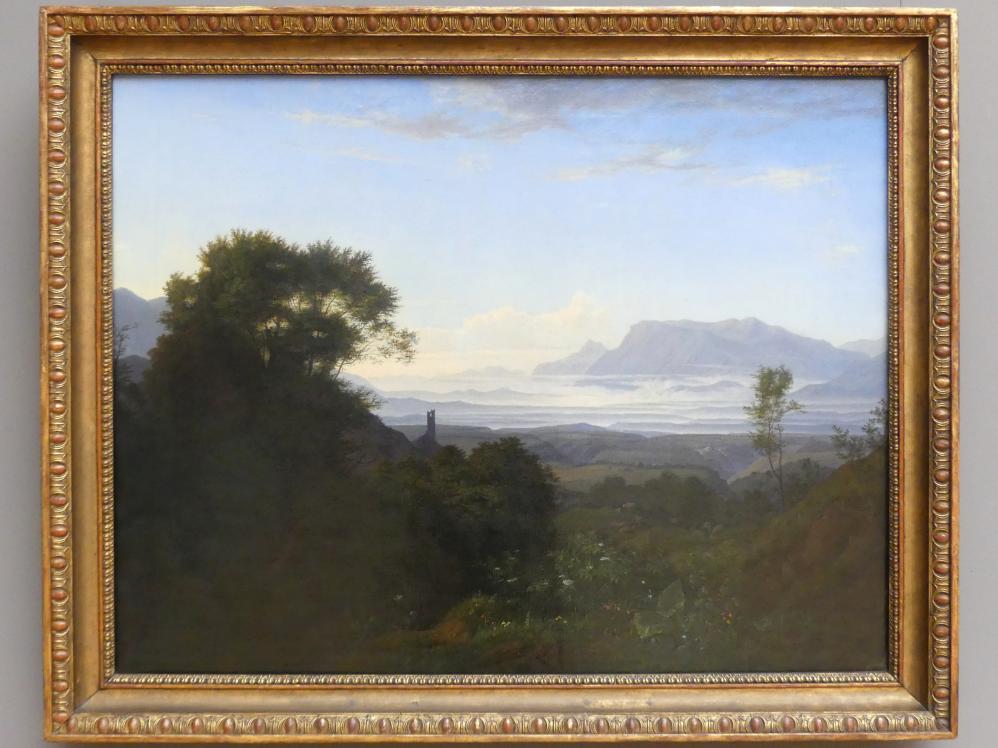 Ludwig Richter (1824–1884), Morgen bei Palestrina, Dresden, Albertinum, Galerie Neue Meister, 2. Obergeschoss, Saal 4, 1828–1829, Bild 1/2