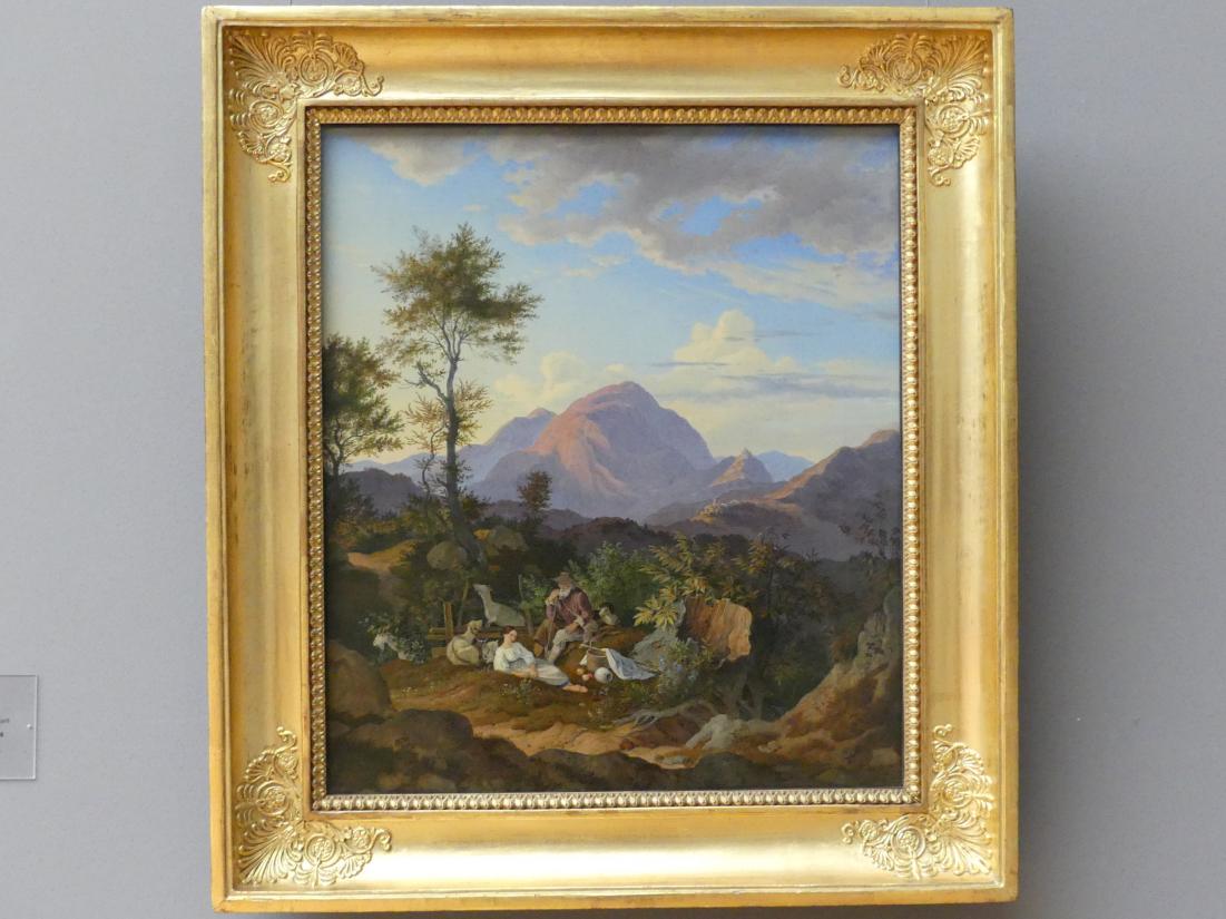 Ludwig Richter (1824–1884), Die Rocca di Mezzo im Abendlicht, Dresden, Albertinum, Galerie Neue Meister, 2. Obergeschoss, Saal 4, 1832