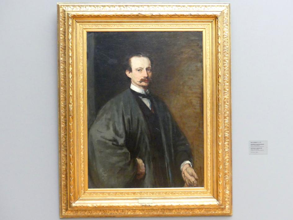 Hans von Marées (1861–1886), Selbstbildnis im japanischen Mantel, Dresden, Albertinum, Galerie Neue Meister, 2. Obergeschoss, Saal 6, 1872–1873, Bild 1/2
