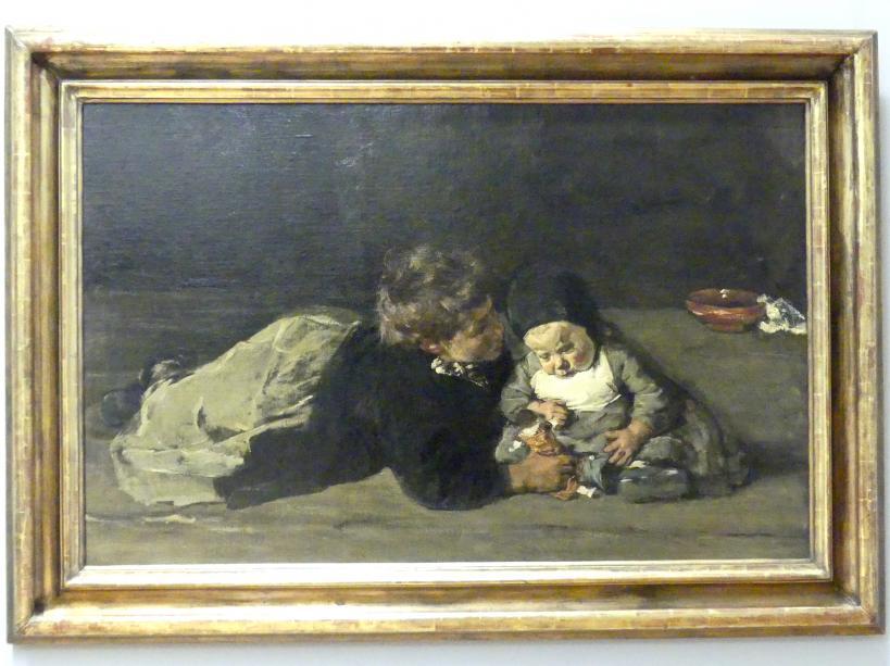 Max Liebermann (1872–1929), Geschwister (Spielende Kinder), Dresden, Albertinum, Galerie Neue Meister, 2. Obergeschoss, Saal 7, 1876
