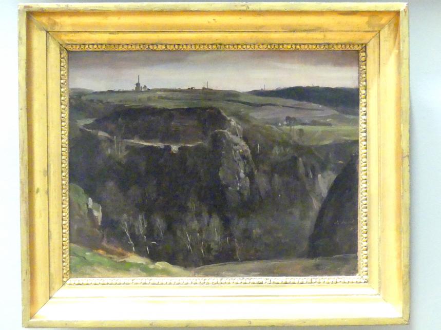 Christian Friedrich Gille (1831–1867), Felsenlandschaft (Plauenscher Grund), Dresden, Albertinum, Galerie Neue Meister, 2. Obergeschoss, Saal 9, 1865, Bild 1/2