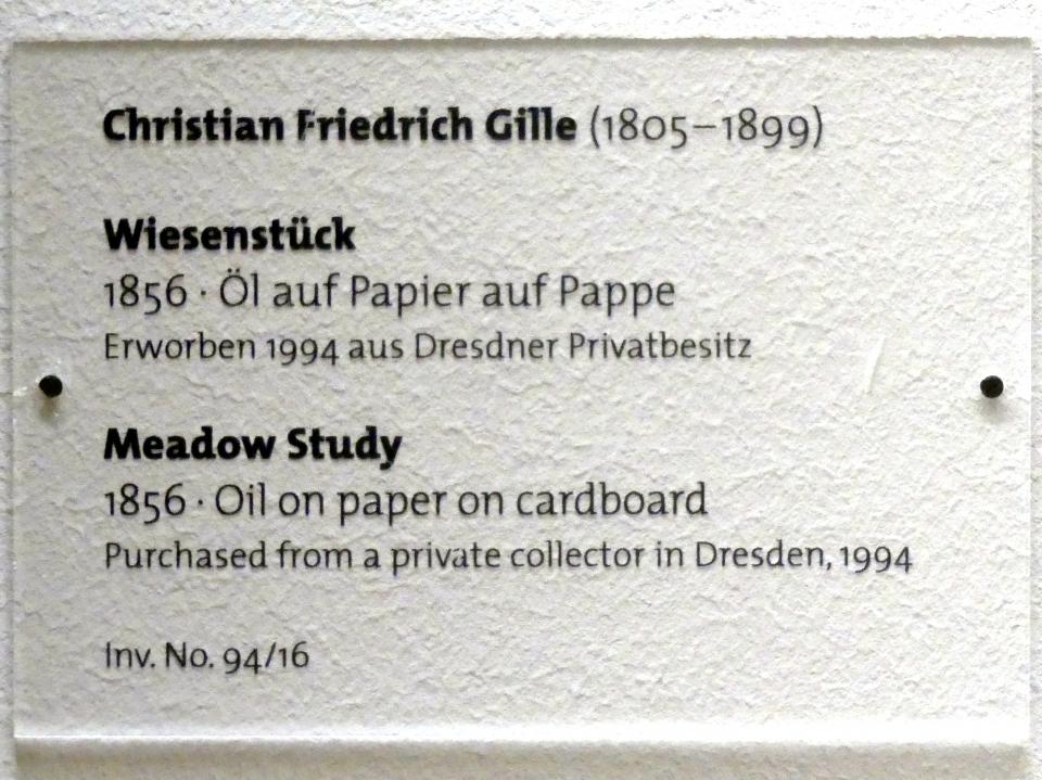 Christian Friedrich Gille (1831–1867), Wiesenstück, Dresden, Albertinum, Galerie Neue Meister, 2. Obergeschoss, Saal 9, 1856, Bild 2/2