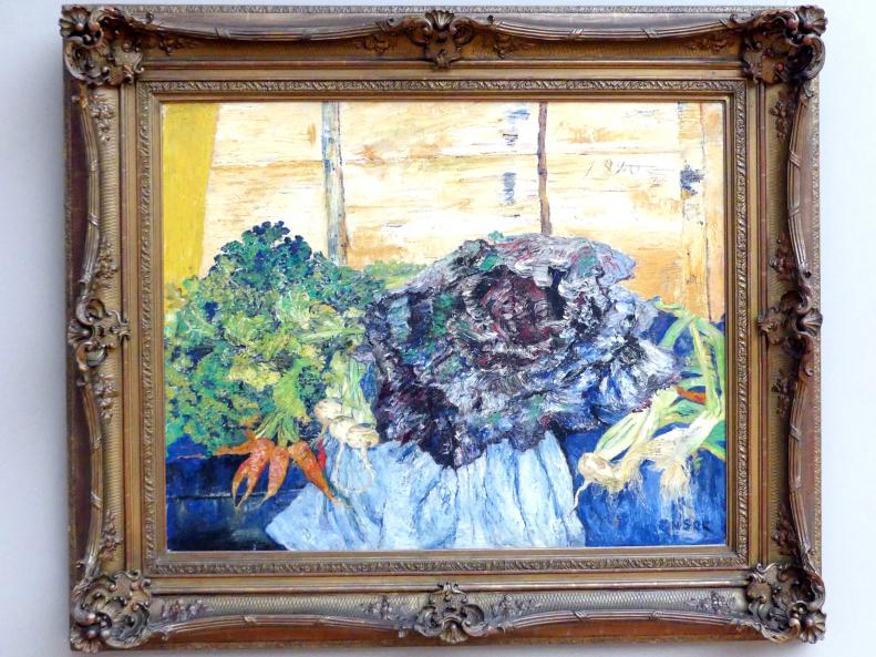 James Ensor (1880–1925), Stillleben mit Rotkohl, Dresden, Albertinum, Galerie Neue Meister, 2. Obergeschoss, Saal 11, 1890, Bild 1/2