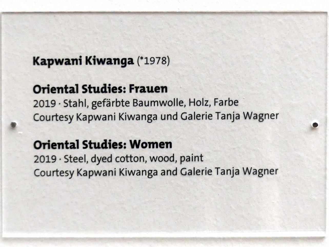Kapwani Kiwanga (2019), Oriental Studies: Frauen, Dresden, Albertinum, Galerie Neue Meister, 2. Obergeschoss, Saal 12, 2019, Bild 3/3