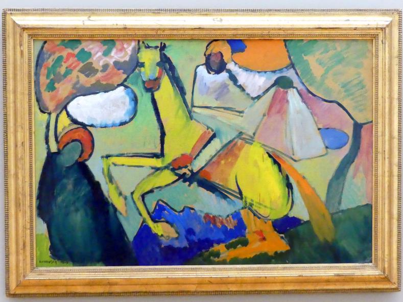 Wassily Kandinsky (1900–1943), Skizze (Reiter), Dresden, Albertinum, Galerie Neue Meister, 2. Obergeschoss, Saal 13, 1909