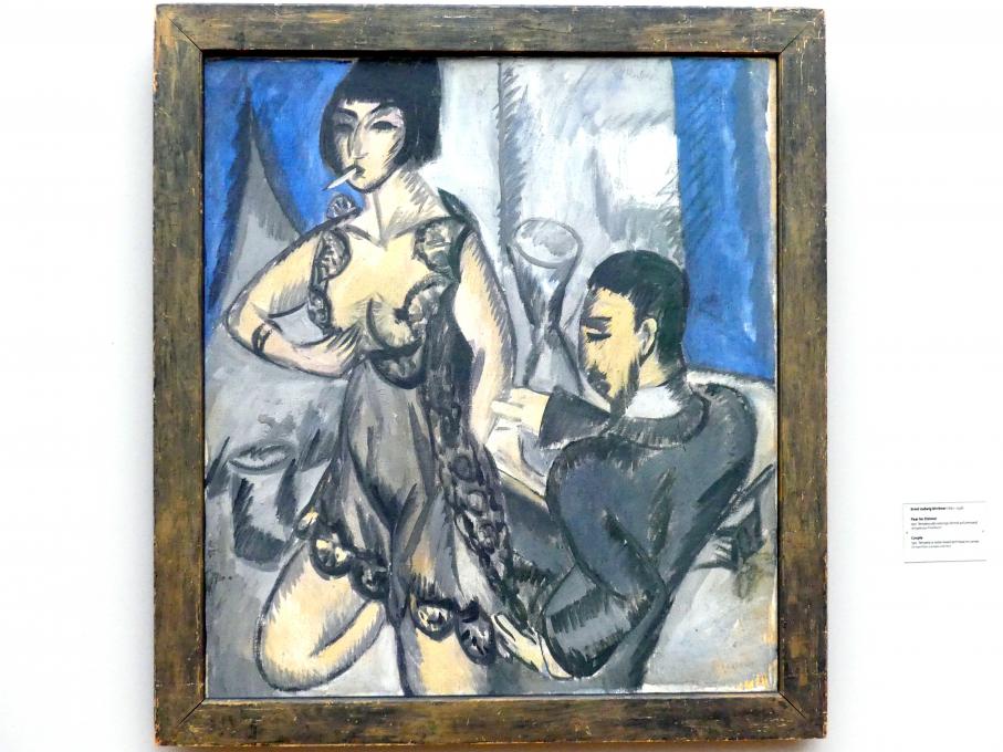 Ernst Ludwig Kirchner (1904–1933), Paar im Zimmer, Dresden, Albertinum, Galerie Neue Meister, 2. Obergeschoss, Saal 13, 1912, Bild 1/2