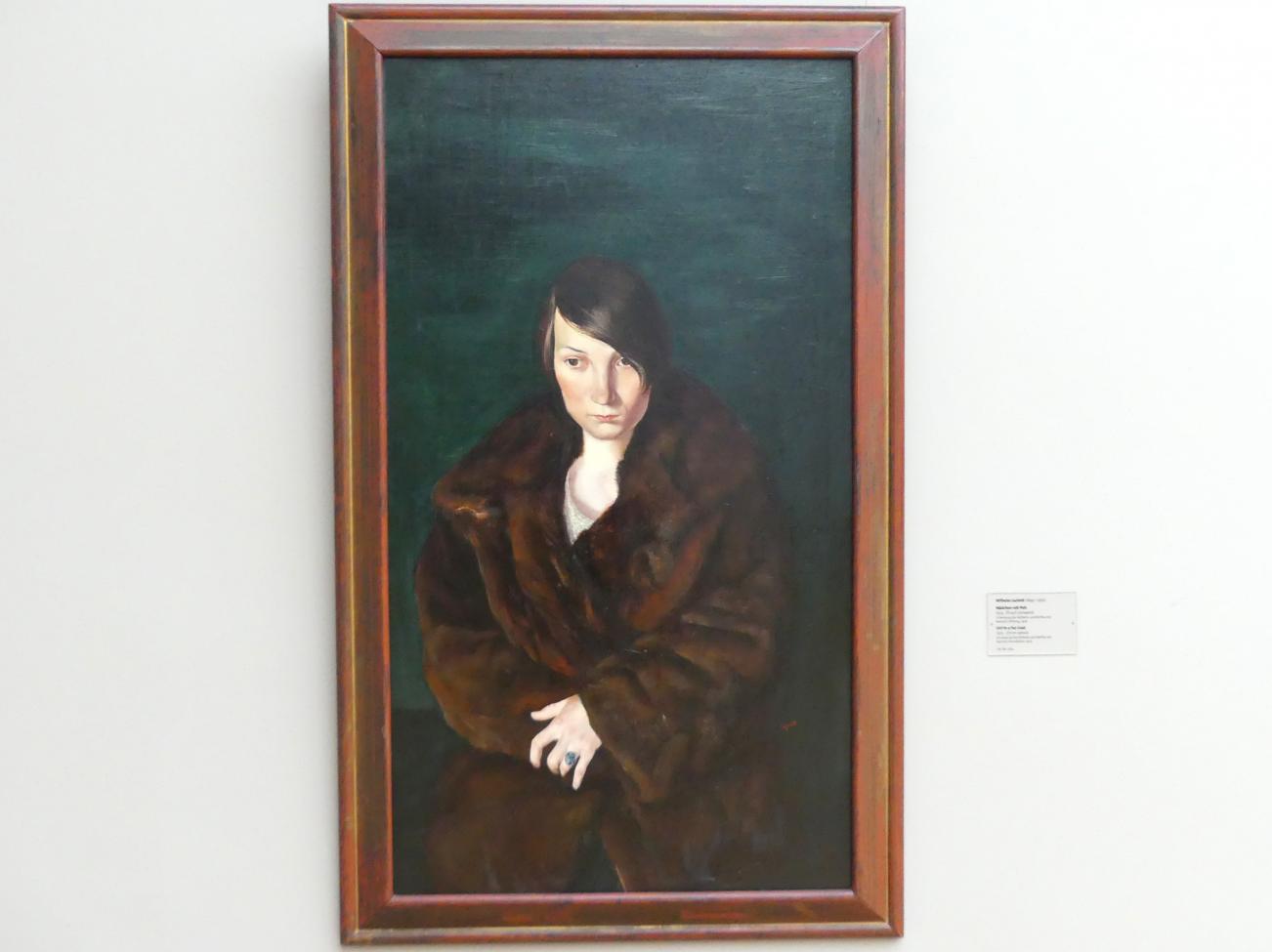 Wilhelm Lachnit (1922–1945), Mädchen mit Pelz, Dresden, Albertinum, Galerie Neue Meister, 2. Obergeschoss, Saal 15, 1925, Bild 1/2