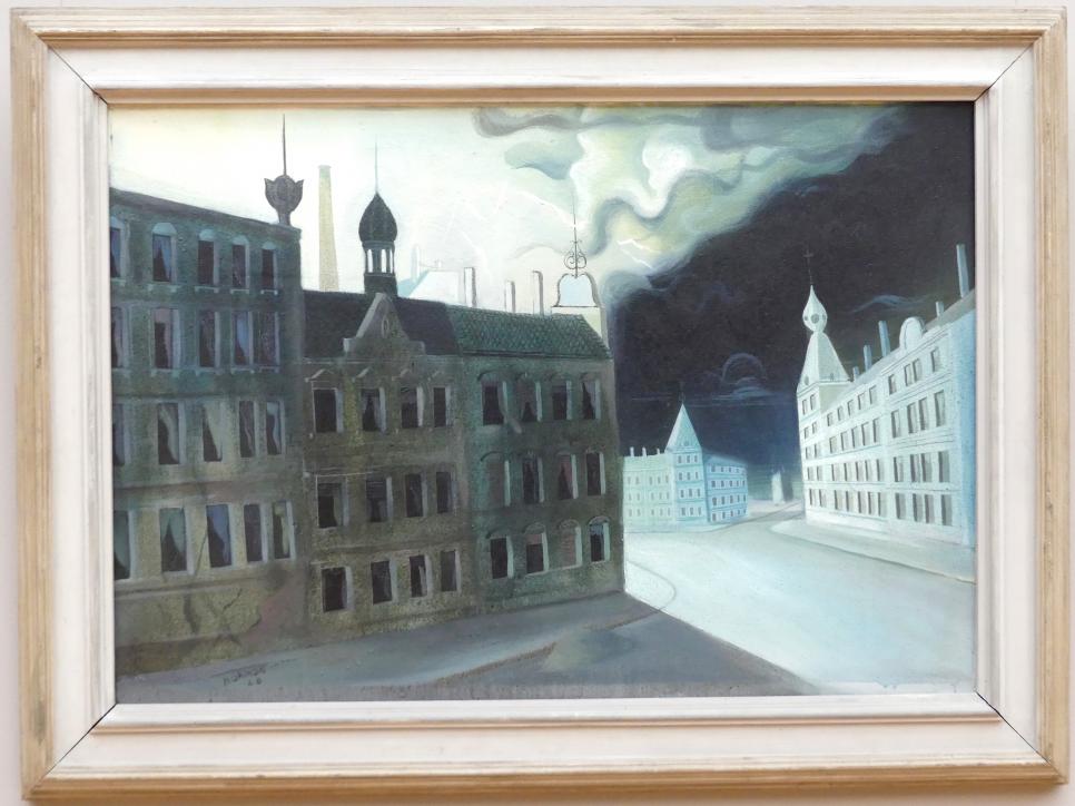 Hans Grundig (1928–1947), Gewitter (Kalte Nacht), Dresden, Albertinum, Galerie Neue Meister, 2. Obergeschoss, Saal 15, 1928, Bild 1/2