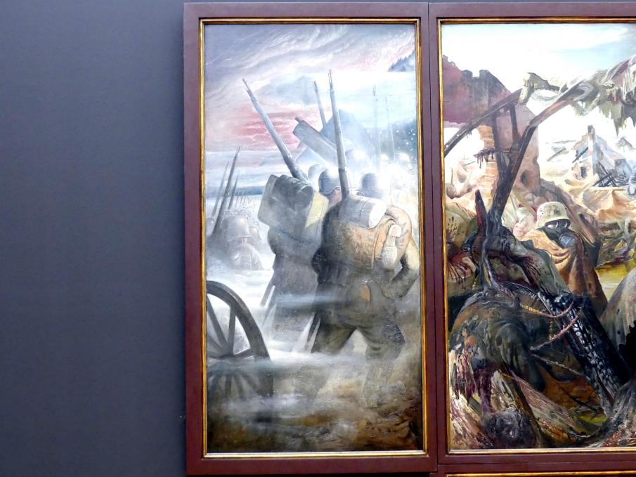 Otto Dix (1913–1949), Der Krieg (Triptychon), Dresden, Albertinum, Galerie Neue Meister, 2. Obergeschoss, Saal 15, 1929–1932, Bild 2/6
