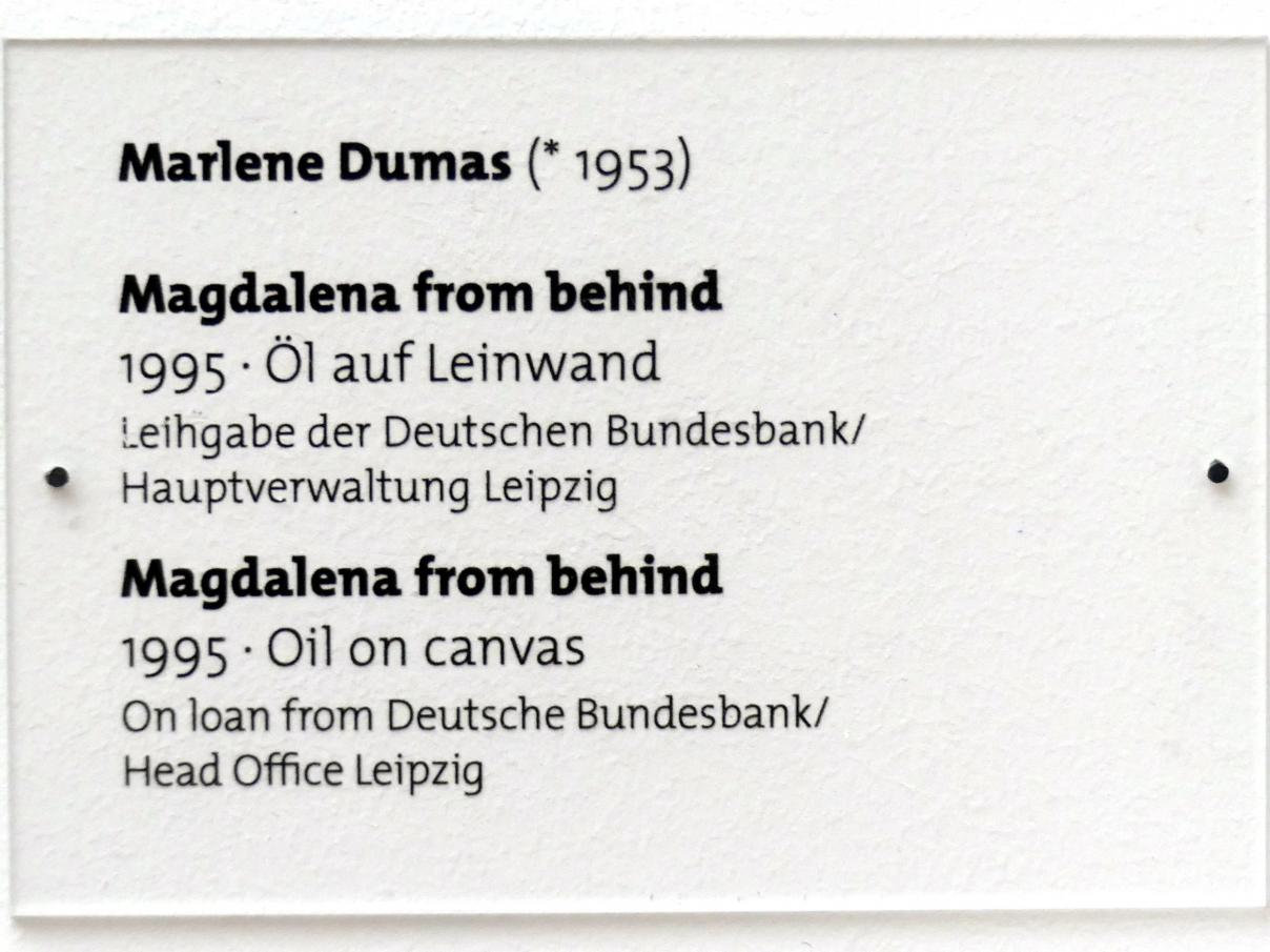 Marlene Dumas (1987–2016), Magdalena from behind, Dresden, Albertinum, Galerie Neue Meister, 2. Obergeschoss, Saal 16, 1995, Bild 2/2
