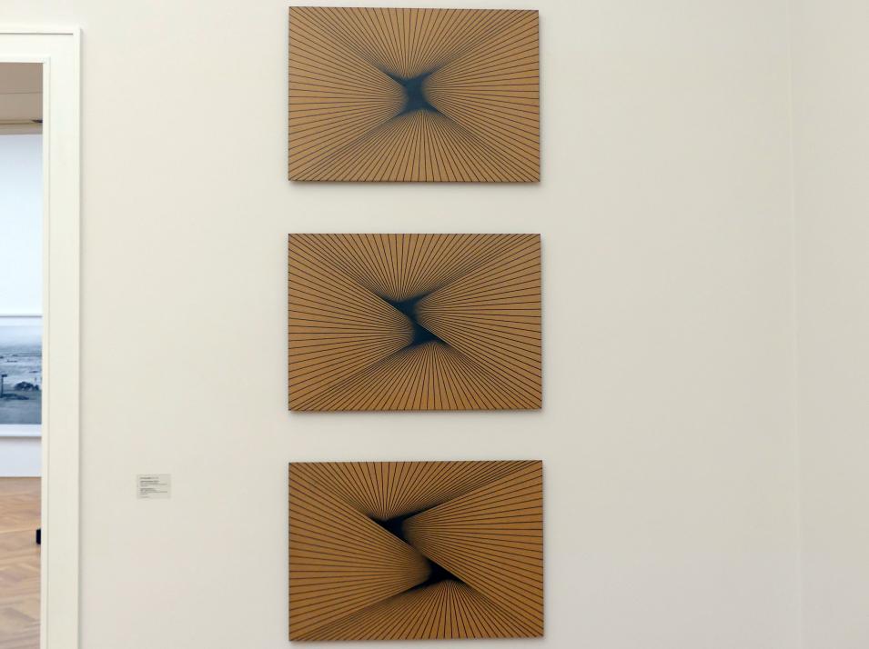 Karl-Heinz Adler (1987–1992), Serielle Lineaturen, Tafel 1-3, Dresden, Albertinum, Galerie Neue Meister, 2. Obergeschoss, Saal 18, 1989, Bild 1/2