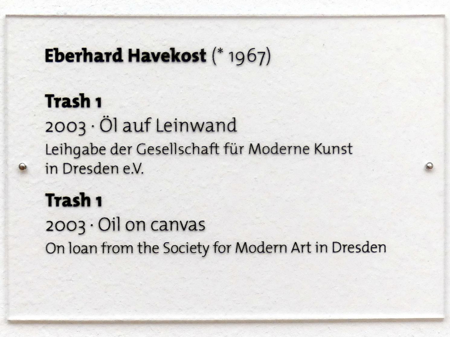 Eberhard Havekost (1999–2007), Trash 1, Dresden, Albertinum, Galerie Neue Meister, 2. Obergeschoss, Saal 19, 2003, Bild 2/2