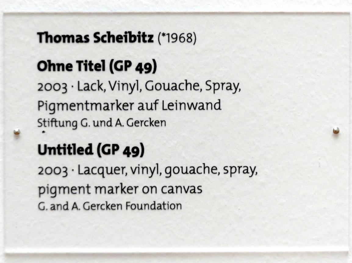 Thomas Scheibitz (1994–2019), Ohne Titel (GP 49), Dresden, Albertinum, Galerie Neue Meister, 2. Obergeschoss, Saal 19, 2003, Bild 2/2