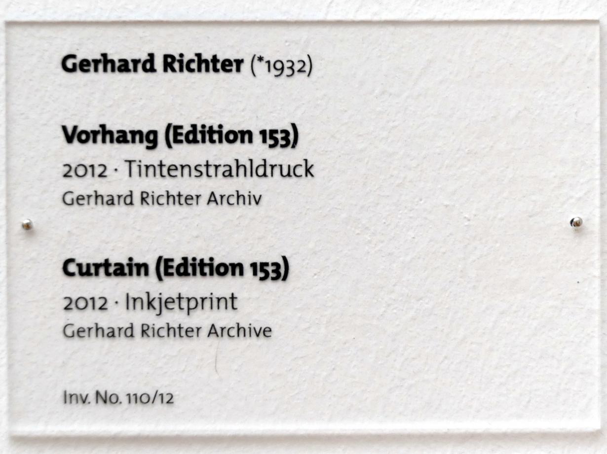 Gerhard Richter (1963–2020), Vorhang (Edition 153), Dresden, Albertinum, Galerie Neue Meister, 2. Obergeschoss, Saal 20, 2012, Bild 2/2