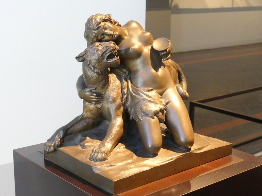 Ernst Julius Hähnel (1858–1886), Mänade auf Panther, Dresden, Albertinum, Galerie Neue Meister, 1. Obergeschoss, Mosaiksaal, 1886, Bild 2/4