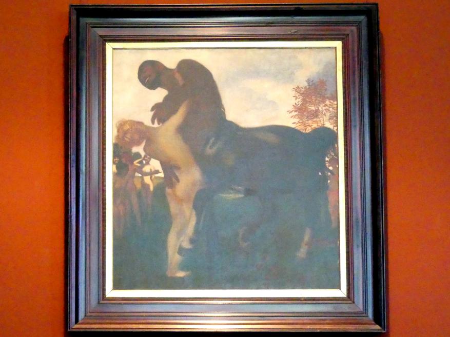 Franz von Stuck (1890–1923), Centaur und Nymphe, Dresden, Albertinum, Galerie Neue Meister, 1. Obergeschoss, Klingersaal, 1895