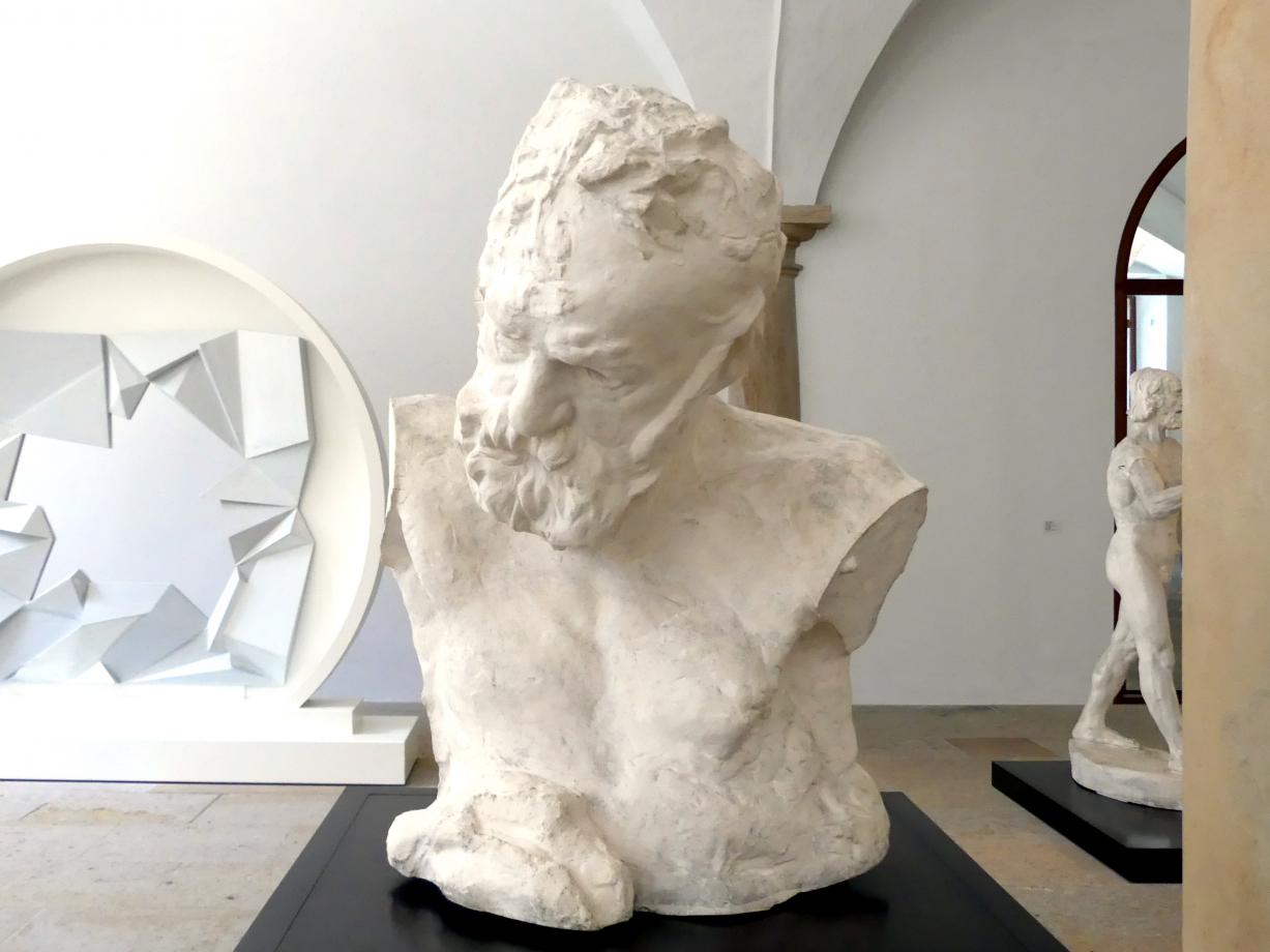 Auguste Rodin (1863–1917), Victor Hugo "Heroische Büste", Dresden, Albertinum, Galerie Neue Meister, Erdgeschoss, Skulpturenhalle, 1896, Bild 1/4