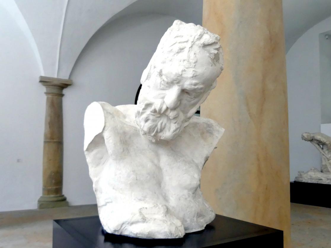 Auguste Rodin (1863–1917), Victor Hugo "Heroische Büste", Dresden, Albertinum, Galerie Neue Meister, Erdgeschoss, Skulpturenhalle, 1896, Bild 2/4