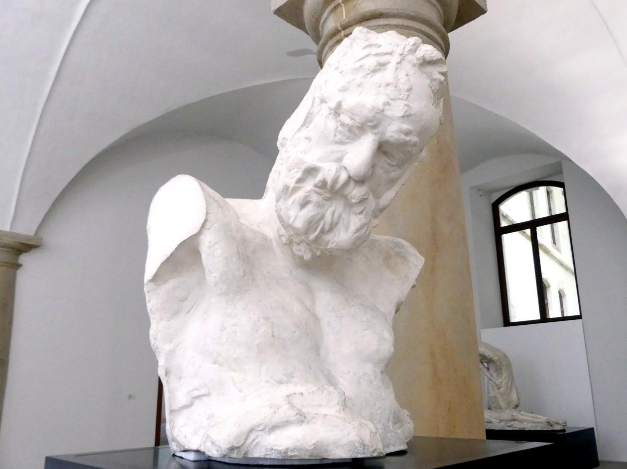 Auguste Rodin (1863–1917), Victor Hugo "Heroische Büste", Dresden, Albertinum, Galerie Neue Meister, Erdgeschoss, Skulpturenhalle, 1896, Bild 3/4