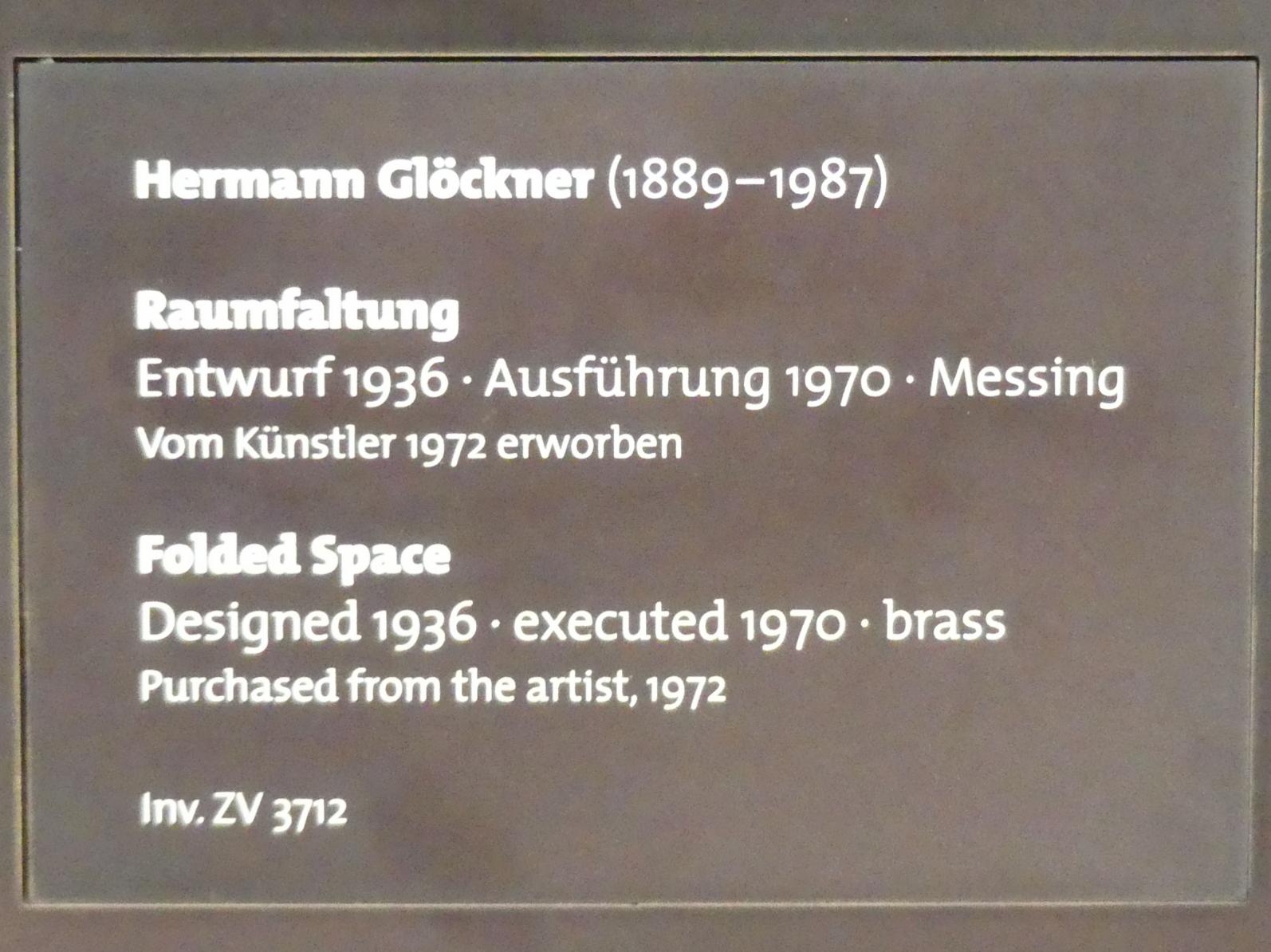Hermann Glöckner (1931–1981), Raumfaltung, Dresden, Albertinum, Galerie Neue Meister, Erdgeschoss, Skulpturenhalle, 1970, Bild 4/4