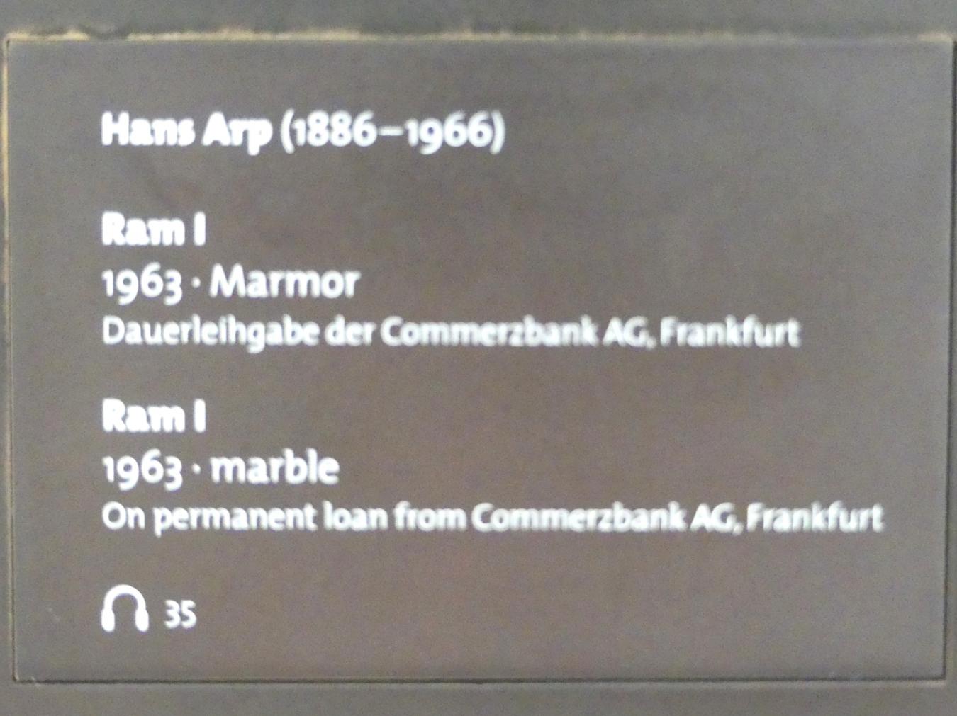 Hans (Jean) Arp (1914–1965), Ram I, Dresden, Albertinum, Galerie Neue Meister, Erdgeschoss, Skulpturenhalle, 1963, Bild 6/6