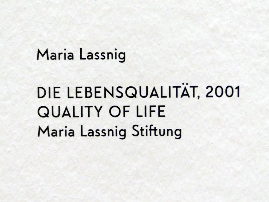 Maria Lassnig (1945–2011), Die Lebensqualität, München, Lenbachhaus, Kunstbau, Ausstellung "BODY CHECK" vom 21.05.-15.09.2019, 2001, Bild 2/2