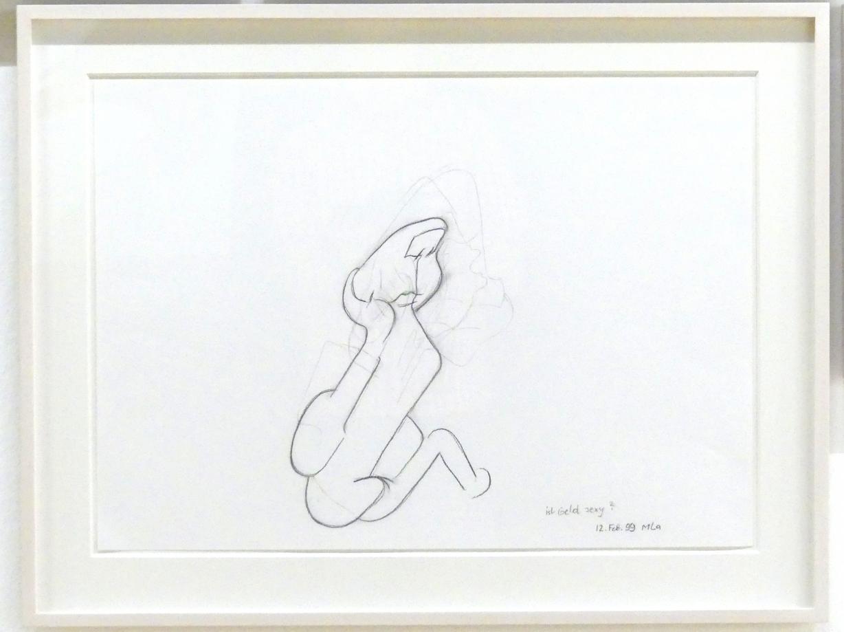 Maria Lassnig (1945–2011), Ist Geld sexy ?, München, Lenbachhaus, Kunstbau, Ausstellung "BODY CHECK" vom 21.05.-15.09.2019, 1999