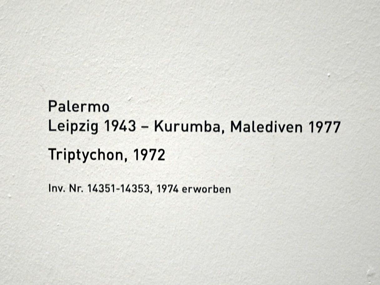 Blinky Palermo ( Peter Heisterkamp) (1965–1975), Triptychon, München, Pinakothek der Moderne, Saal 31, 1972, Bild 2/2