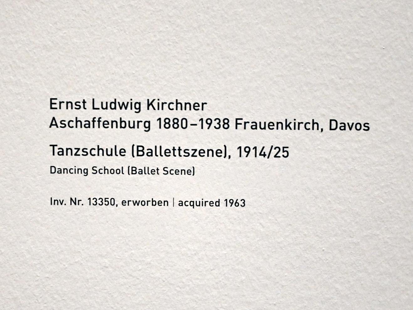 Ernst Ludwig Kirchner (1904–1933), Tanzschule (Ballettszene), München, Pinakothek der Moderne, Saal 2, 1914–1925, Bild 2/2