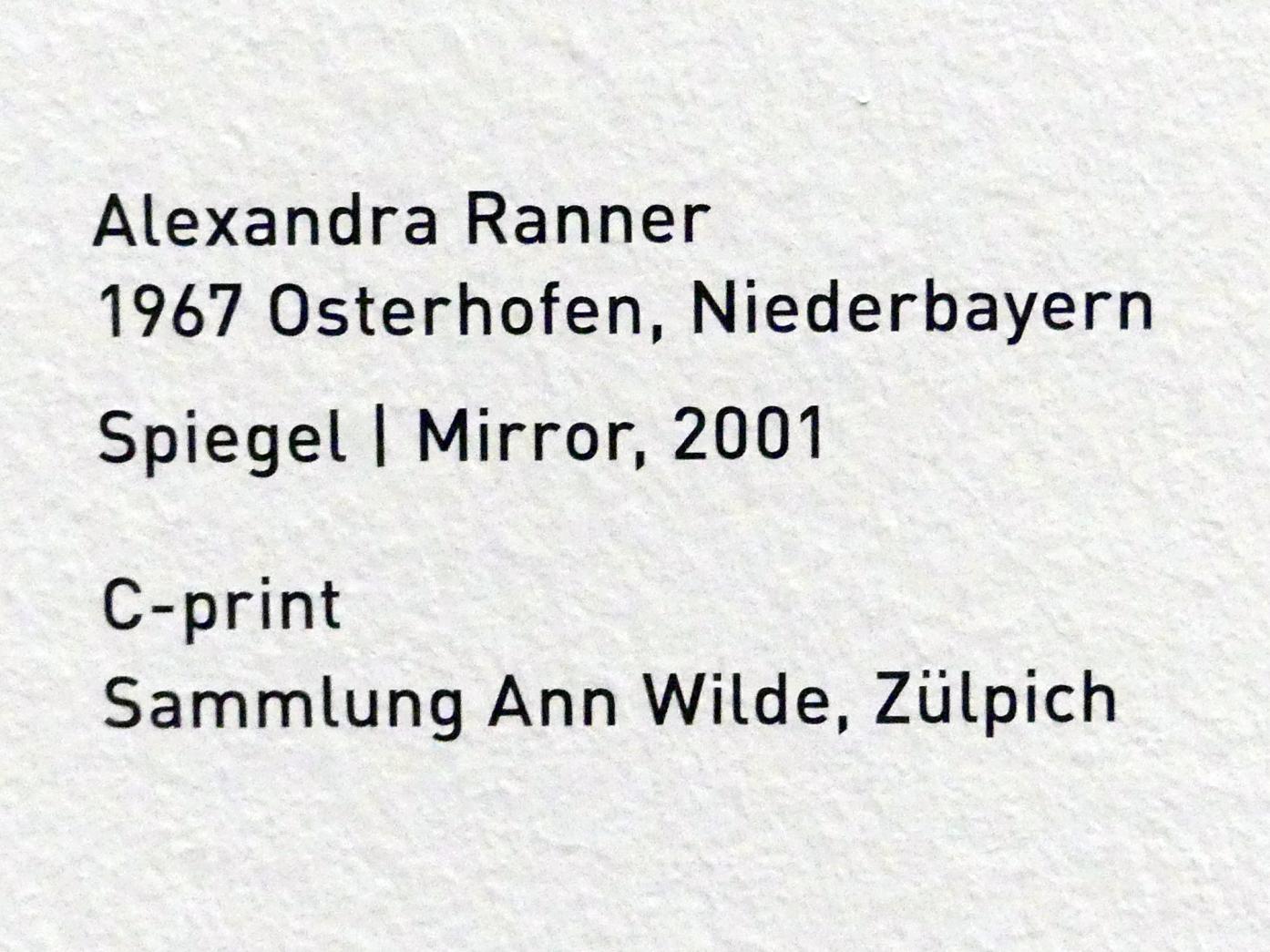 Alexandra Ranner (2001), Spiegel, München, Pinakothek der Moderne, Saal 8, 2001, Bild 2/2