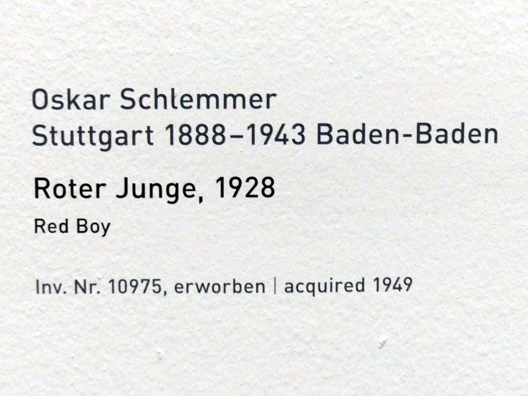 Oskar Schlemmer (1919–1937), Roter Junge, München, Pinakothek der Moderne, Saal 12, 1928, Bild 2/2
