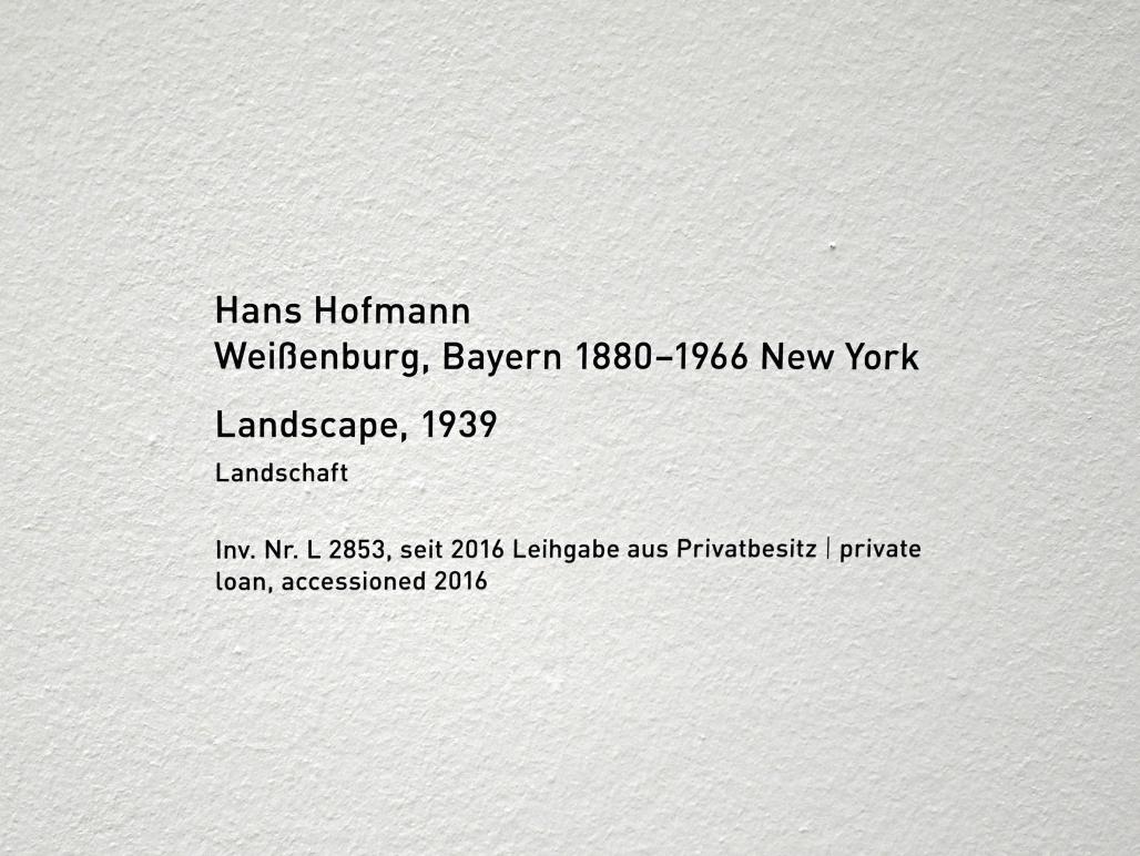 Hans Hofmann (1939–1965), Landscape, München, Pinakothek der Moderne, Saal 16, 1939, Bild 2/2
