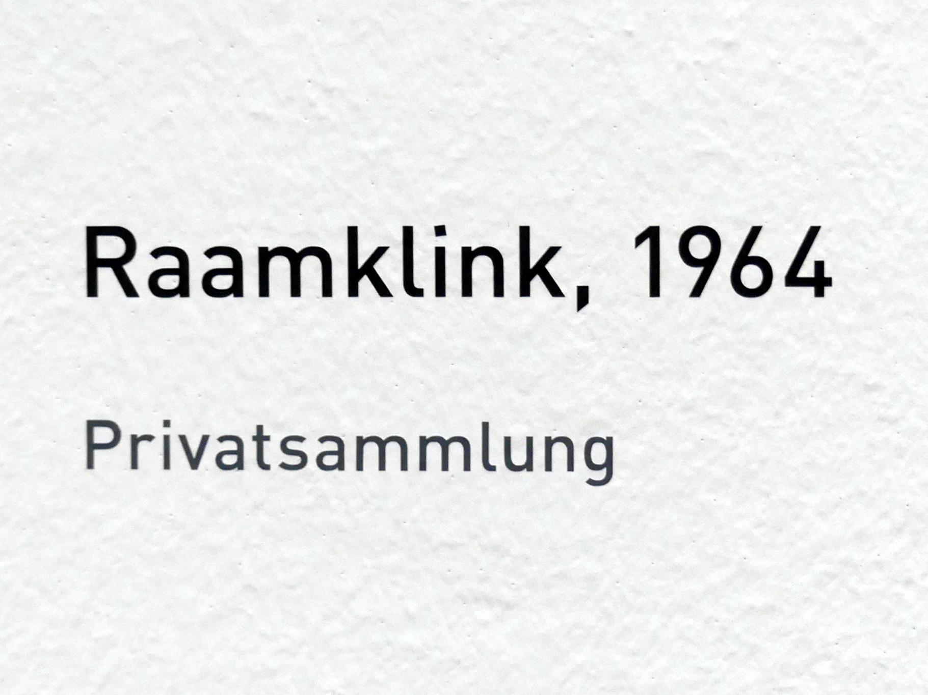 Raoul De Keyser (1964–2012), Raamklink - Fenstergriff, München, Pinakothek der Moderne, Ausstellung "Raoul De Keyser – Œuvre" vom 05.04.-08.09.2019, Saal 21, 1964, Bild 2/2