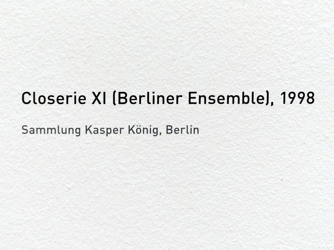 Raoul De Keyser (1964–2012), Closerie XI (Berliner Ensemble), München, Pinakothek der Moderne, Ausstellung "Raoul De Keyser – Œuvre" vom 05.04.-08.09.2019, Saal 25, 1998, Bild 2/2