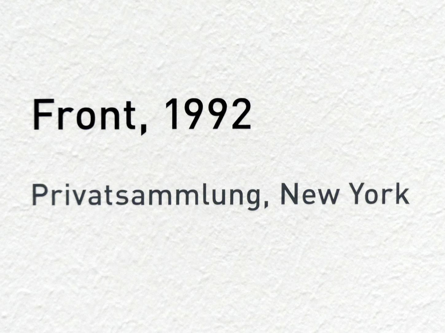 Raoul De Keyser (1964–2012), Front, München, Pinakothek der Moderne, Ausstellung "Raoul De Keyser – Œuvre" vom 05.04.-08.09.2019, Saal 25, 1992, Bild 2/2