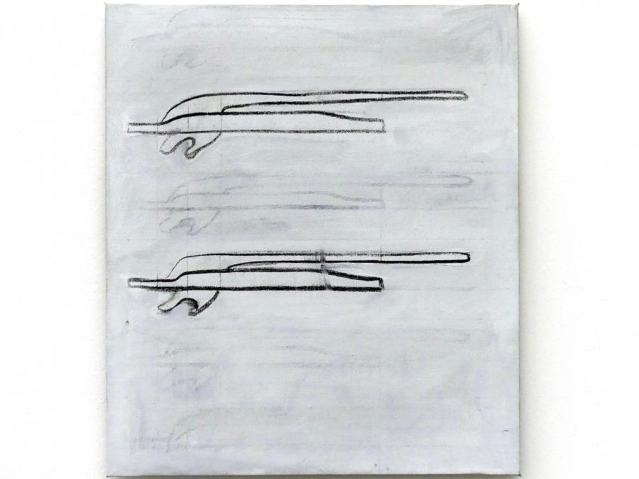 Raoul De Keyser (1964–2012), Closerie VIII (Berliner Ensemble), München, Pinakothek der Moderne, Ausstellung "Raoul De Keyser – Œuvre" vom 05.04.-08.09.2019, Saal 25, 1998, Bild 1/2