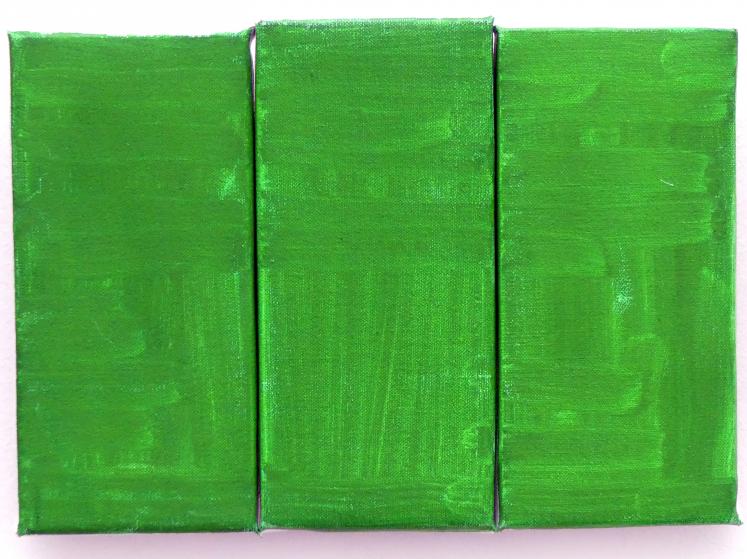 Raoul De Keyser (1964–2012), Green, green, green, München, Pinakothek der Moderne, Ausstellung "Raoul De Keyser – Œuvre" vom 05.04.-08.09.2019, Saal 26, 2012, Bild 1/2