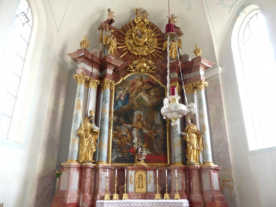 Franz Xaver Schmuzer (1722–1766), Hochaltar, Moorenweis, Pfarrkirche Hl. Sixtus, 1722