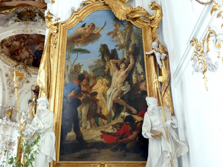 Giovanni Battista Tiepolo (1715–1785), Seitenaltargemälde Heiliger Sebastian, Dießen am Ammersee, ehem. Augustinerchorherren-Stiftskirche, heute Pfarrkirche Marienmünster Mariä Himmelfahrt, Undatiert