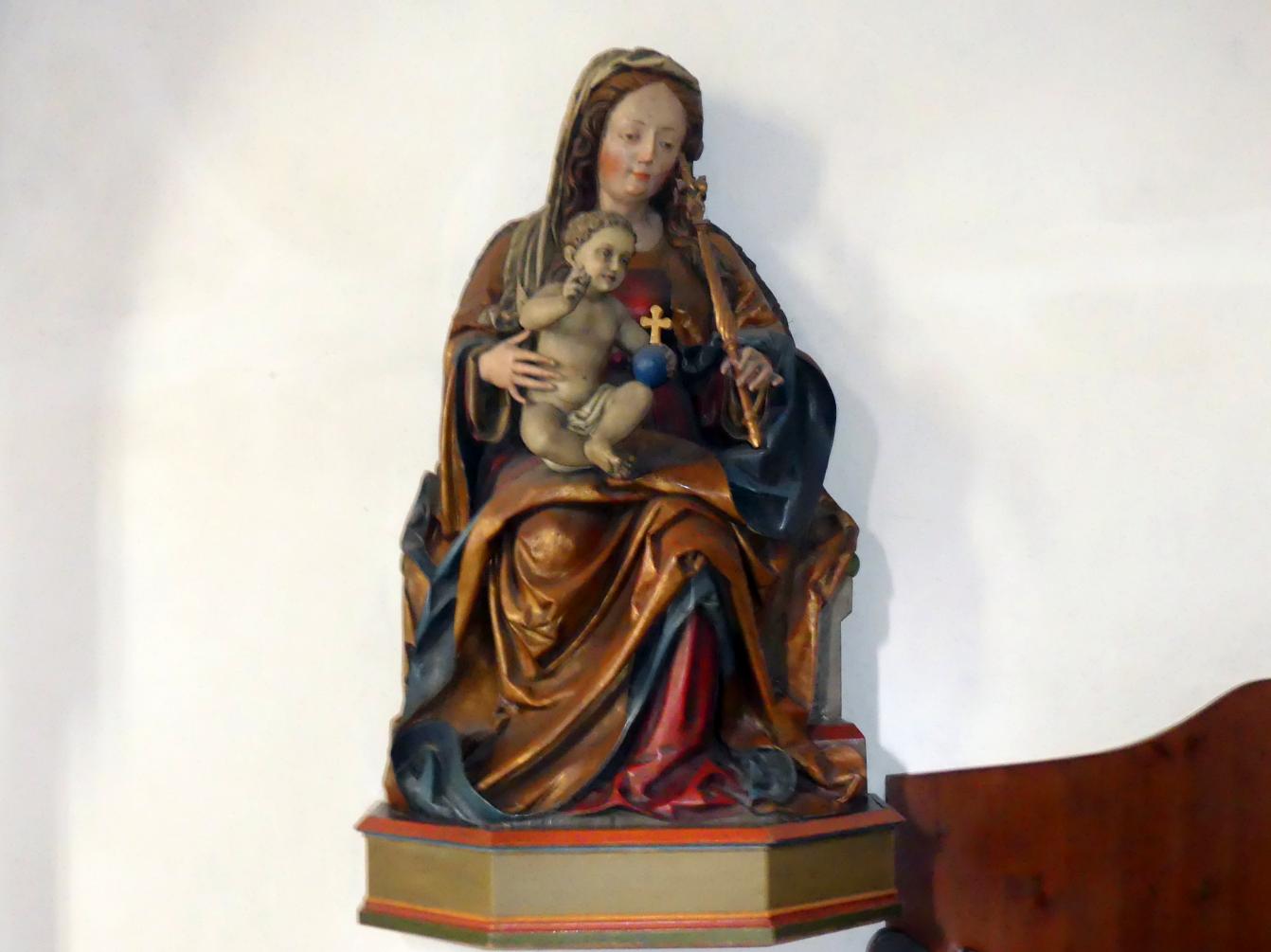 Ruprecht Potsch (1505–1509), Thronende Madonna mit Zepter und Kind, Klausen, Pfarrkirche St. Andreas, um 1509, Bild 3/6