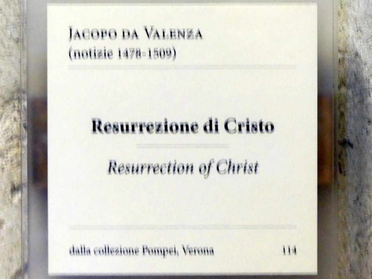 Jacopo da Valenza (1495), Auferstehung Christi, Verona, Museo di Castelvecchio, Saal 18, Undatiert, Bild 2/2