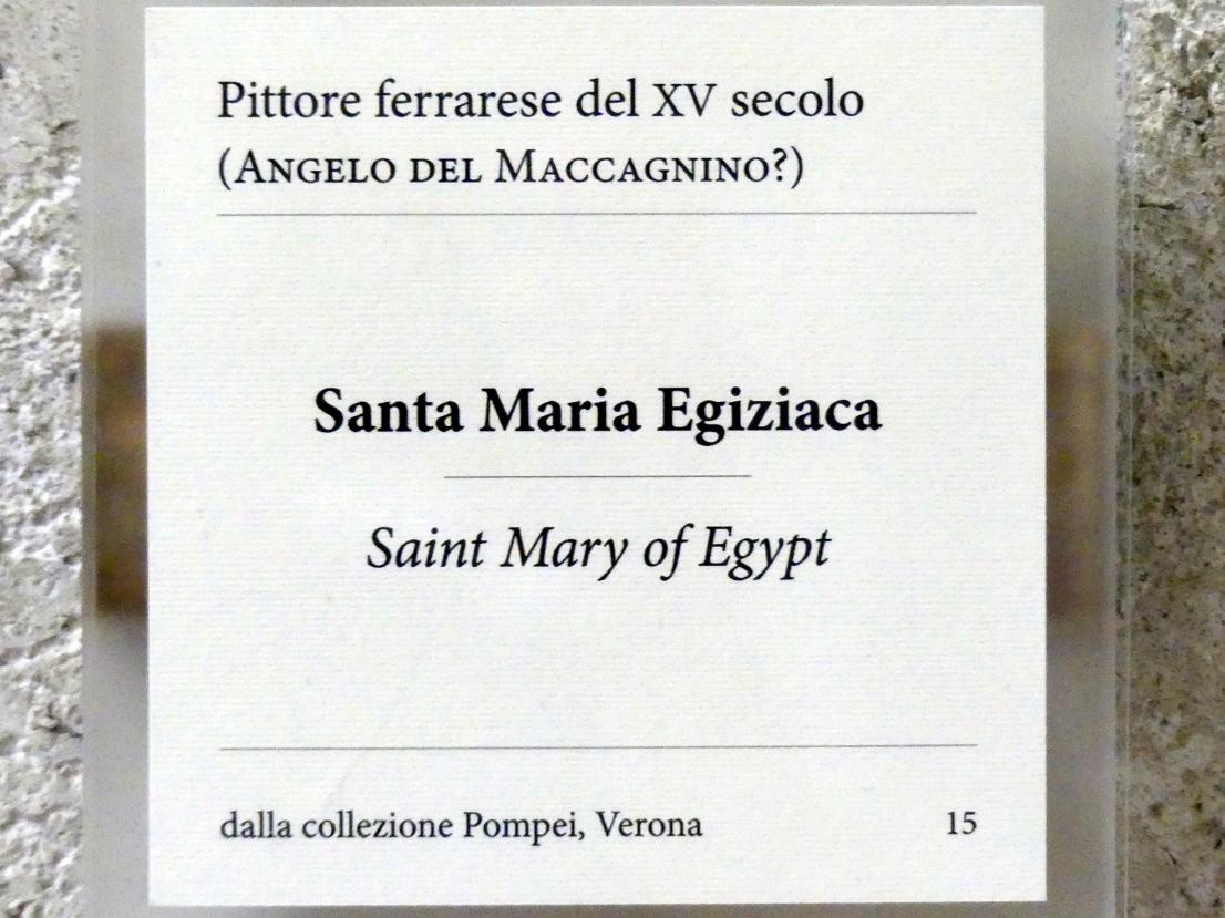 Hl. Maria von Ägypten, Verona, Museo di Castelvecchio, Saal 18, 15. Jhd., Bild 2/2