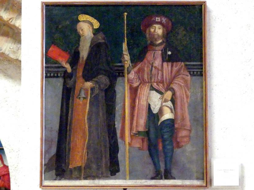 Francesco Morone (1515–1526), Die Heiligen Antonius und Rochus, Verona, Museo di Castelvecchio, Saal 14, Undatiert, Bild 1/2