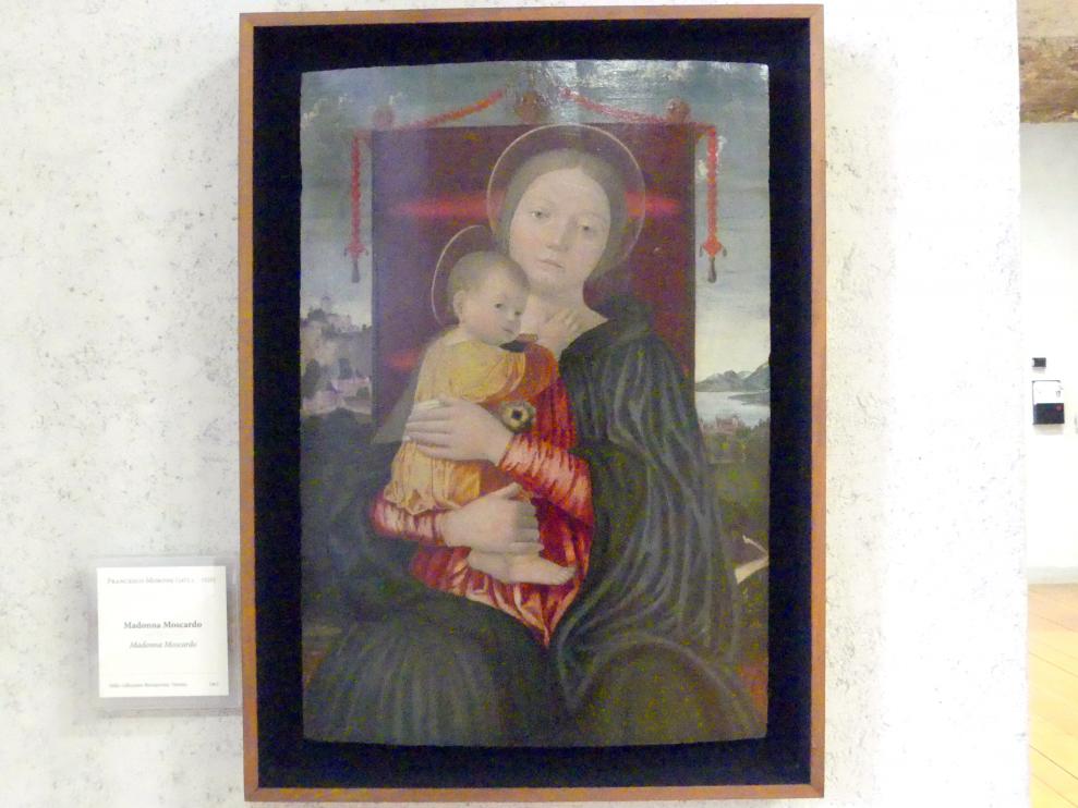 Francesco Morone (1515–1526), Madonna del Moscardo, Verona, chiesa San Bernardino, jetzt Verona, Museo di Castelvecchio, Saal 14, Undatiert, Bild 1/2