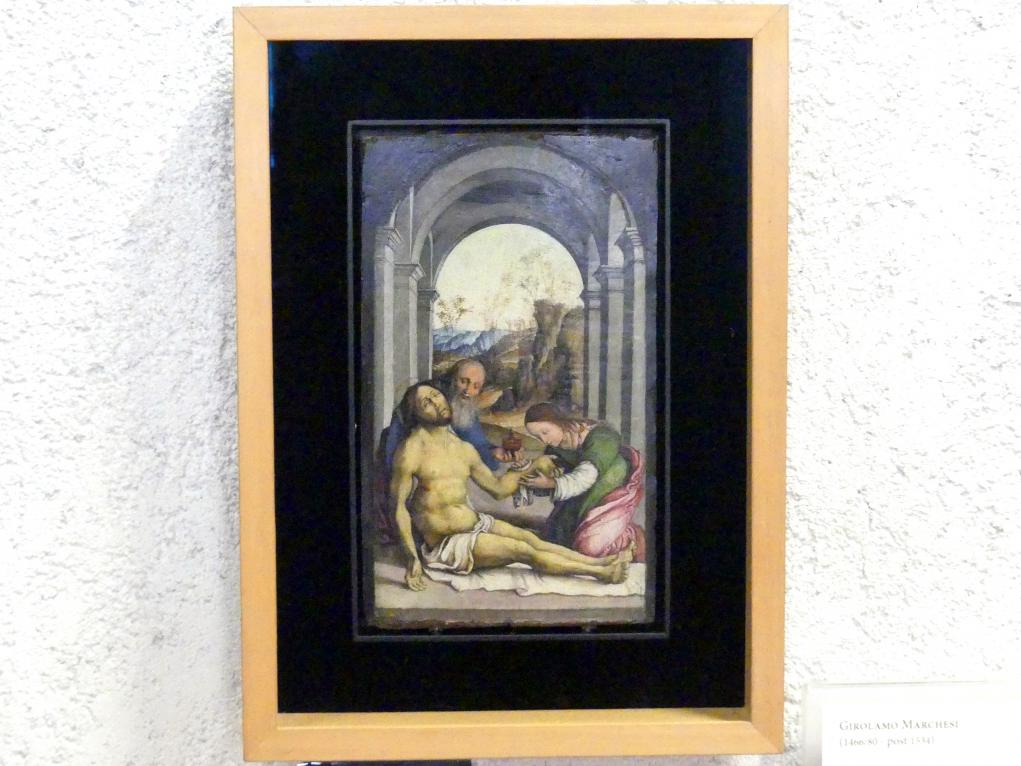 Girolamo Marchesi (Girolamo da Cotignola) (Undatiert), Grablegung Christi, Verona, Museo di Castelvecchio, Saal 13, Undatiert, Bild 1/2
