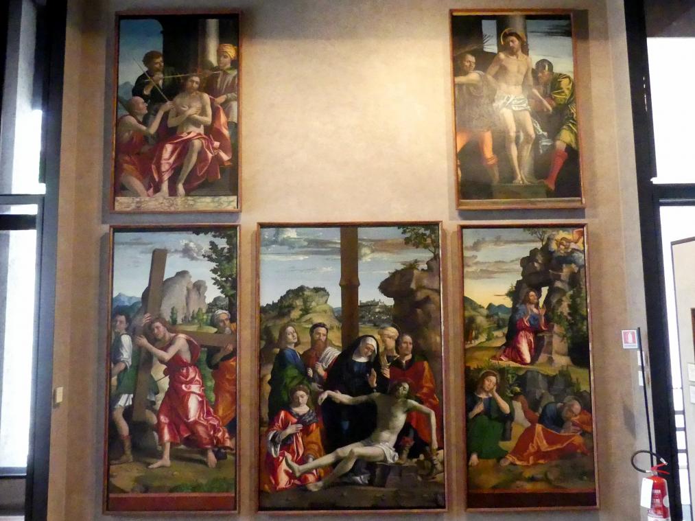 Paolo Morando (Cavazzola) (1504–1522), Polyptychon der Passion, Verona, chiesa San Bernardino, jetzt Verona, Museo di Castelvecchio, Saal 20, 1517, Bild 1/8