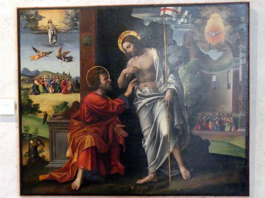 Paolo Morando (Cavazzola) (1504–1522), Der ungläubige Thomas, Verona, Chiesa di Santa Chiara, jetzt Verona, Museo di Castelvecchio, Saal 20, Undatiert