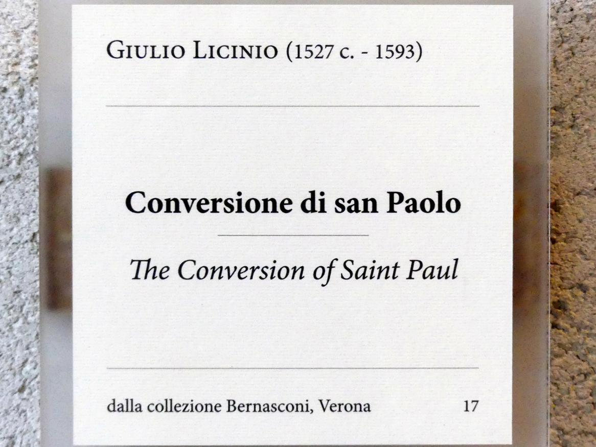 Giulio Licinio (1550), Die Bekehrung des Heiligen Paulus, Verona, Museo di Castelvecchio, Saal 22, Undatiert, Bild 2/2