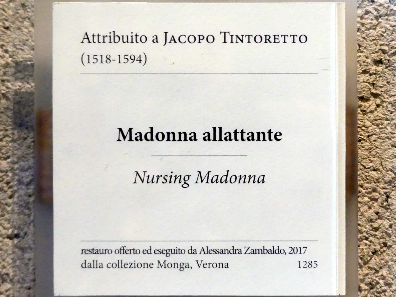 Tintoretto (Jacopo Robusti) (1540–1590), Stillende Madonna - Madonna allattante, Verona, Museo di Castelvecchio, Saal 22, Undatiert, Bild 2/2