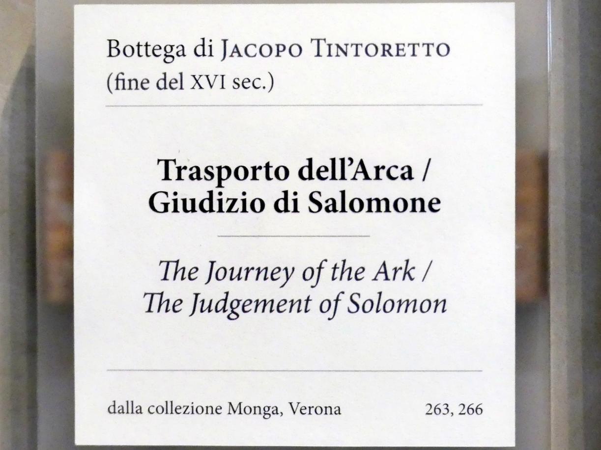 Tintoretto (Jacopo Robusti) (Werkstatt) (1555), Das Urteil Salomos, Verona, Museo di Castelvecchio, Saal 22, Undatiert, Bild 2/2